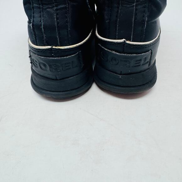 Sorel Black Winter Snow Boots Size 7.5 Lace Up Faux Fur Lined Waterproof - Picture 7 of 14